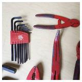 Lot of Hand Tools Including Cutters, Pliers, and Hex Keys