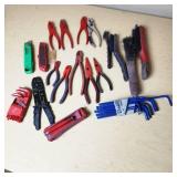 Lot of Hand Tools Including Pliers, Wire Cutters, and Hex Key Sets