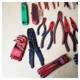 Lot of Hand Tools Including Pliers, Wire Cutters, and Hex Key Sets