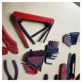 Lot of Hand Tools Including Pliers, Wire Cutters, and Hex Key Sets