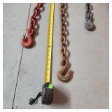 Set of 3 Heavy Duty Chains with Hooks Longest is 14