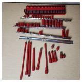 Lot of Sockets with Ratchets and Extensions