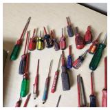 Lot of Tools including Screwdrivers, Allen Wrenches, and Wire Strippers