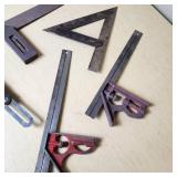 Lot of Combination Squares and Tools including Stanley and Empire