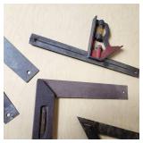 Lot of Combination Squares and Tools including Stanley and Empire