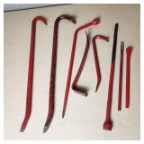 Lot of Pry Bars and Crowbars