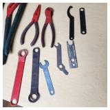 Lot of Hand Tools Including Pliers, Wrenches, and Crimpers