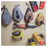 Stanley and Irwin Chalk Line Tools, Levels, and Chalk Bottles