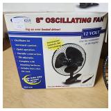 Tracker 8" Oscillating Fan Model 023-330 with 12V DC Power