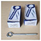 Chicago Hardware Lag Screw Eyebolts with dimensions of 5/16" x 4-3/4" and an overall length of 5-13/16"
