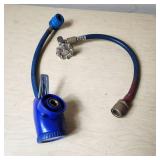Lot of Automotive A/C Refrigerant Charging Hoses and Gauge