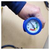 Lot of Automotive A/C Refrigerant Charging Hoses and Gauge