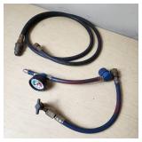 A/C Recharge Air Hose Assembly with Gauge