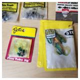 Lot of Fishing Tackle and Accessories including Mister Twister Lures, Water Gremlin Sinkers, and Hooks