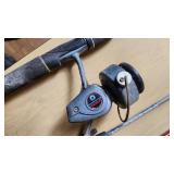 Assorted Fishing Rods and Reels including Zebco and South Bend Models
