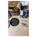 Lot of Various Nails and Screws with Containers