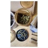 Lot of Various Nails and Screws with Containers