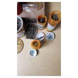 Lot of Assorted Nails, Screws, and Hardware