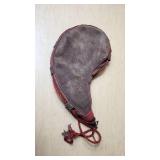 Leather Bota Bag with Red Trim and Rope Strap
