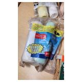 Painting Tools and Supplies including Wooster Masonry Coater, Roller Trays, and Paint Rollers