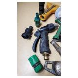 Assorted Garden Hose Nozzles and Connectors