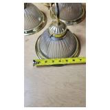 Brass and Glass Ceiling Light Fixture