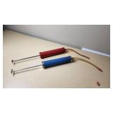 Red and Blue Manual Fluid Transfer Pumps