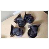 Set of Four Faultless 3 x 1 13/16  Swivel Casters