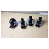 Set of 4 Heavy-Duty Swivel Casters with Brake On/Off