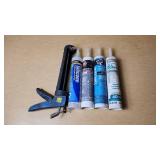 Caulking Gun and Silicone Tubes