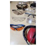 Assorted Safety Equipment including Ear Protection, Safety Glasses, and Goggles