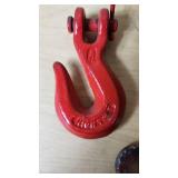 3/8 Forged China Hook, Red Clevis Hook, Large Red Hook