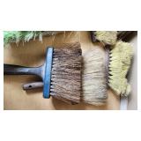Lot of Painting and Cleaning Tools including Brushes and Rollers