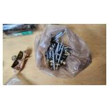Assorted Hardware and Fasteners including Screws, Bolts, and Brackets