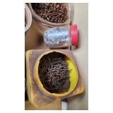 Lot of Nails and Screws in Various Containers