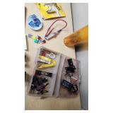 Assorted Electrical Components and Automotive Fuses Lot