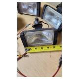 Lot of Automotive Floodlights with Wiring and Mounting Hardware