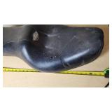 Harley Davidson and Other Motorcycle Parts Set including Sportster Seat, Backrest, and Various Accessories