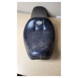 Harley Davidson and Other Motorcycle Parts Set including Sportster Seat, Backrest, and Various Accessories