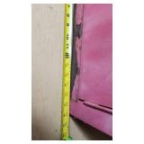 Red Metal Storage Cabinet with Shelving 22.5" tall