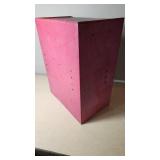 Red Metal Storage Cabinet with Shelving 22.5" tall