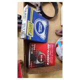 Assorted Automotive Parts and Tools including Nickson Exhaust Clamps and NAPA Off Road Lighting