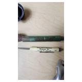 Assorted Tools and Hardware Lot including 5ft Standard Control Cable, Hooks, and Clamps