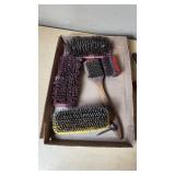 Lot of Industrial Hardware and Tools including Brushes, Bolts, and Chains