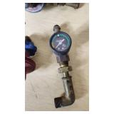 Torch Gas Regulators and Valves Lot including Oxygen and Propane Regulators, Valves, and Gauges