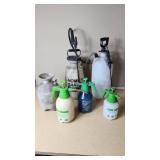 Lot of Garden Sprayers Including Home & Garden Sprayer and Aqua Force Water Balloon Filling Station
