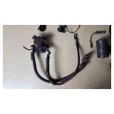 Assorted Automotive Electrical Components including Wiring Harnesses, Relays, and Connectors