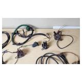 Assorted Automotive Electrical Components including Wiring Harnesses, Relays, and Connectors