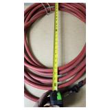 Red Rubber Air Hose with Quick Connect Fittings