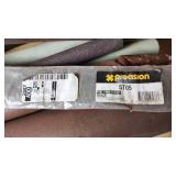 Assorted Construction and Plumbing Supplies including Squeegee, Fuel Tank Strap, Heating Tape, and Insulation Rolls